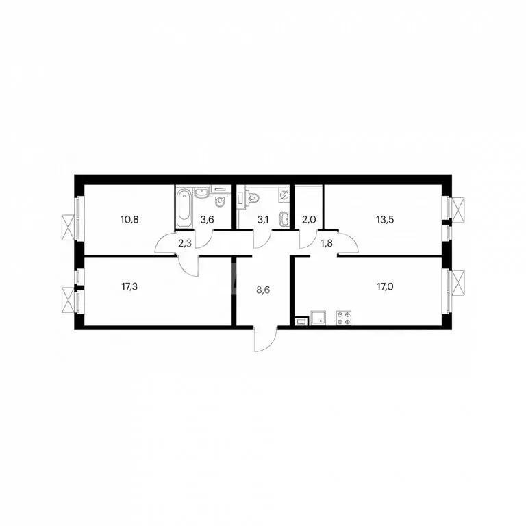 3-комнатная квартира: Котельники, микрорайон Белая Дача, 25к1 (79 м) - Фото 1
