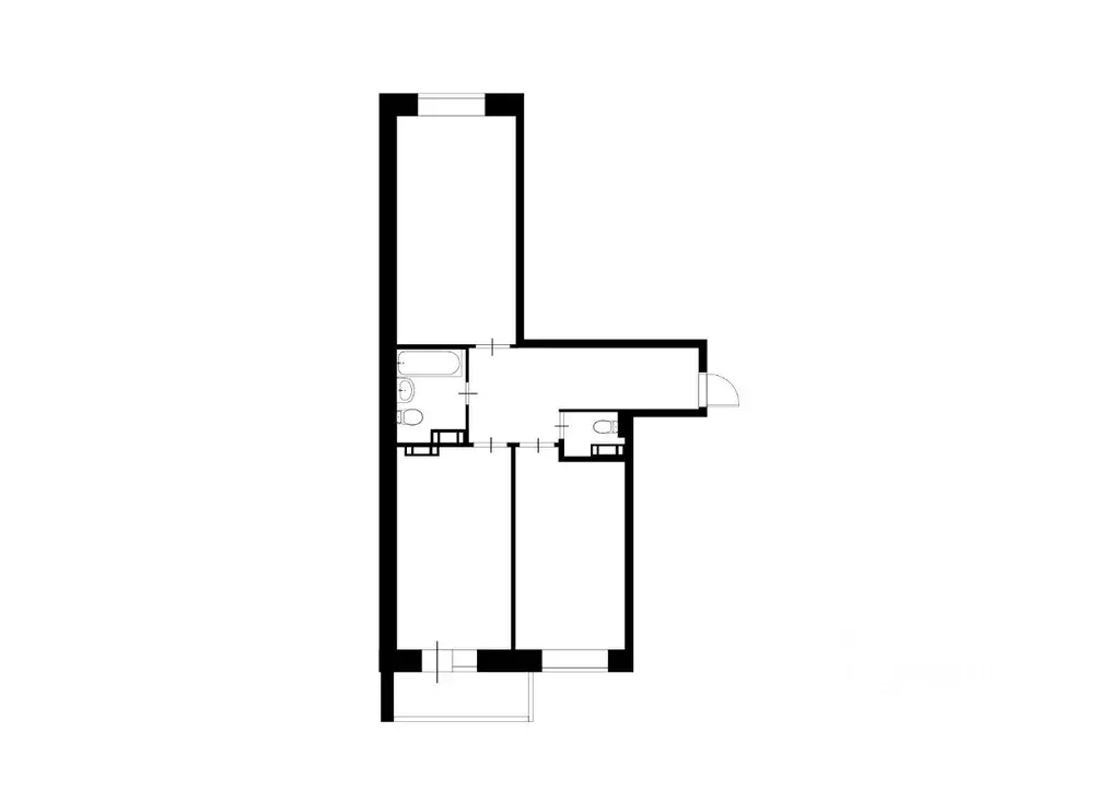 3-к кв. Татарстан, Альметьевск ул. Гафиатуллина, 29А (68.0 м) - Фото 1