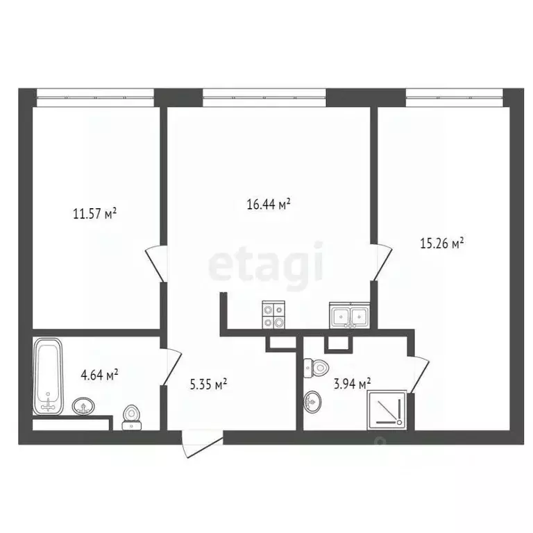 2-к кв. Тюменская область, Тюмень Рощино мкр, ул. Александра ... - Фото 1