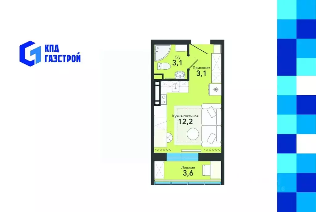 Студия Новосибирская область, Новосибирск Спортивная ул., с58 (18.4 м) - Фото 0