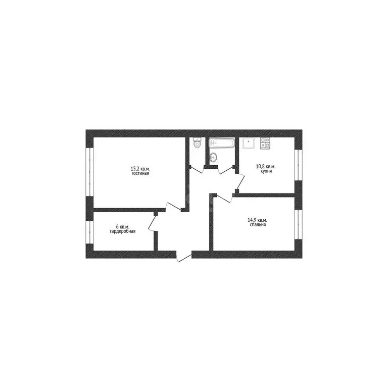 3-комнатная квартира: Агидель, улица Мира, 4 (58.2 м) - Фото 1