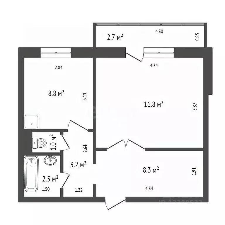 1-к кв. Красноярский край, Красноярск ул. Елены Стасовой, 52А (40.7 м) - Фото 0