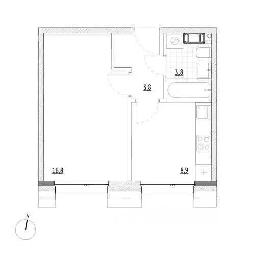 1-к кв. Москва, Москва, Зеленоград 14-й мкр,  (33.3 м) - Фото 0