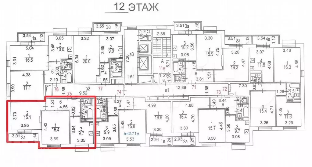 Аукцион: 2-к. квартира, 53,1 м, 12/14 эт. - Фото 0