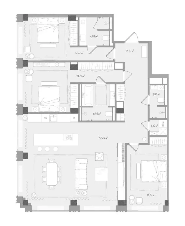 3-к кв. Москва Садовая-Сухаревская ул., 14 (148.11 м) - Фото 0