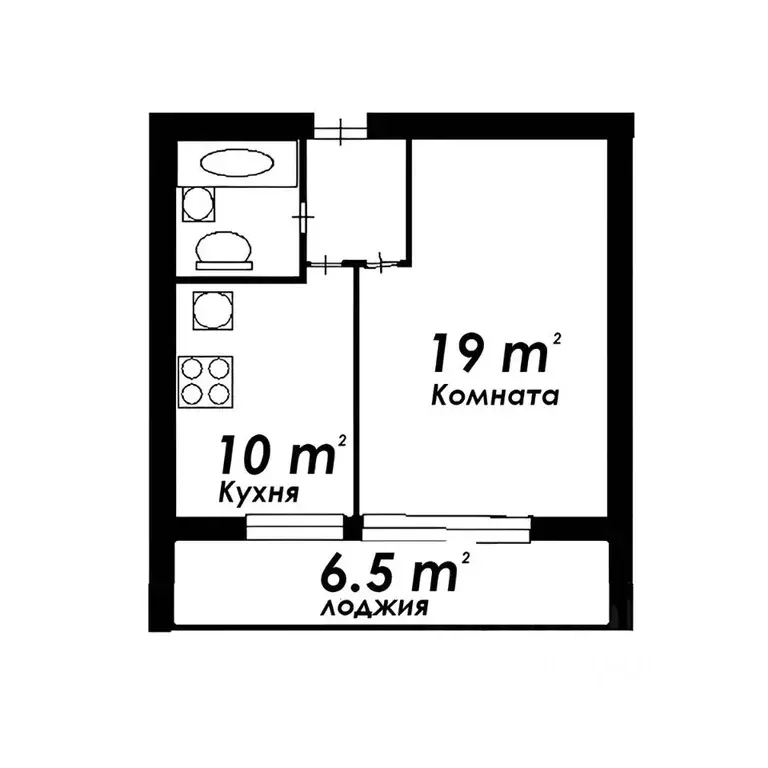 1-к кв. Москва Ташкентская ул., 17К3 (38.0 м) - Фото 1