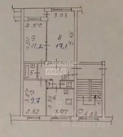 3-к кв. Иркутская область, Иркутск ул. Баумана, 248 (59.1 м) - Фото 2