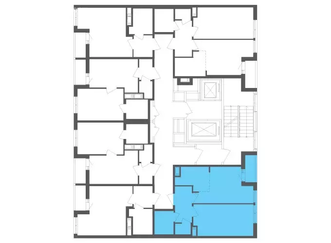 2-комнатная квартира: посёлок Шушары, Старорусский проспект, 3к1 (43.1 ... - Фото 1