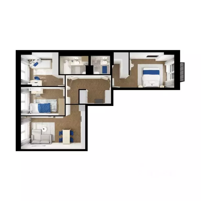 3-к кв. Московская область, Ленинский городской округ, Боброво пгт ... - Фото 2