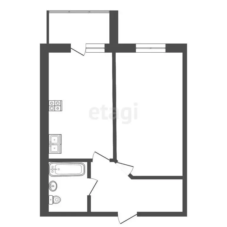 1-комнатная квартира: Тамбов, улица Агапкина, 7 (42.3 м) - Фото 0