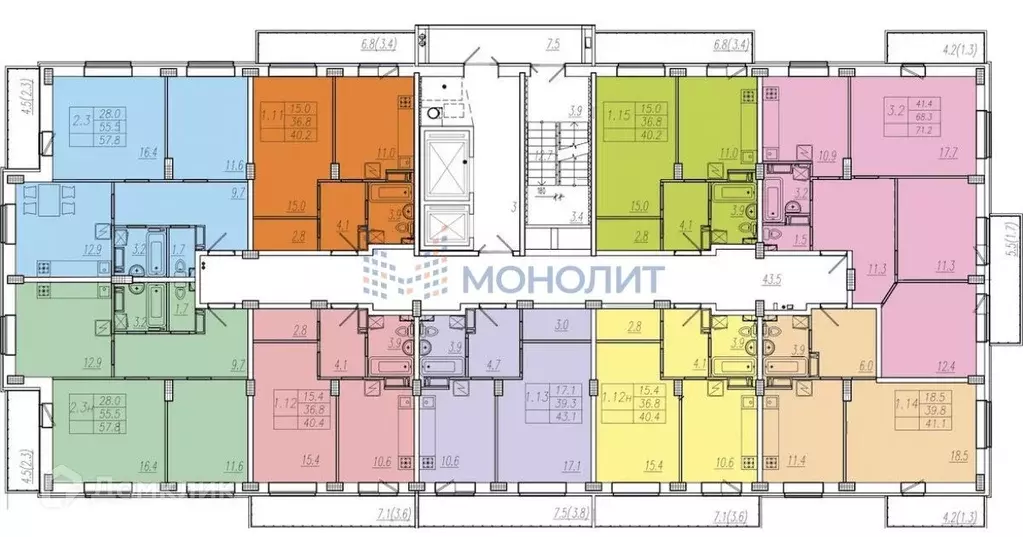 Продаётся 2-к квартира, 57.8 м - Фото 1