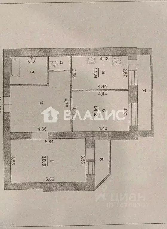 2-к кв. Белгородская область, Белгород ул. Победы, 165 (74.5 м) - Фото 2