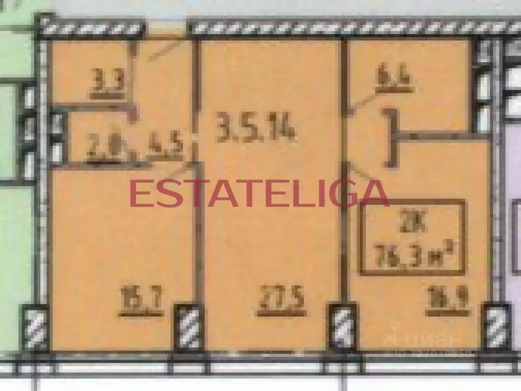3-к кв. Москва Мичуринский просп., 56 (78.2 м) - Фото 2