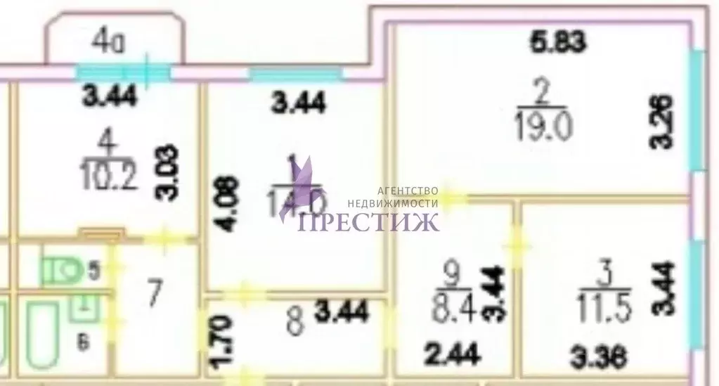 3-к кв. Москва Рублевское ш., 18К3 (76.4 м) - Фото 2