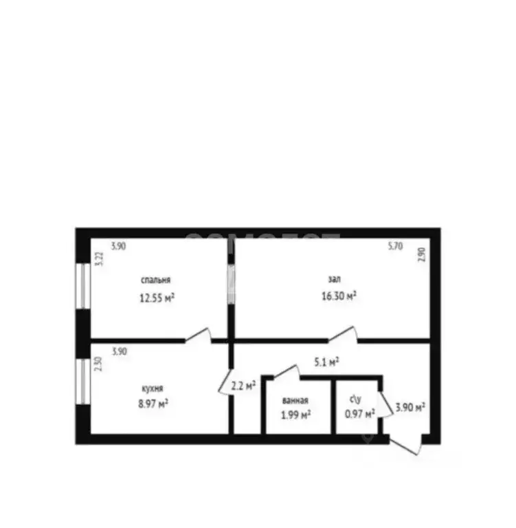 2-к кв. Дагестан, Дербент ул. Коркмасова, 1 (54.0 м) - Фото 2
