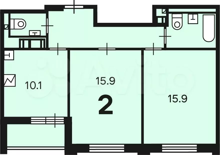 Аукцион: 2-к. квартира, 55,8 м, 16/18 эт. - Фото 0