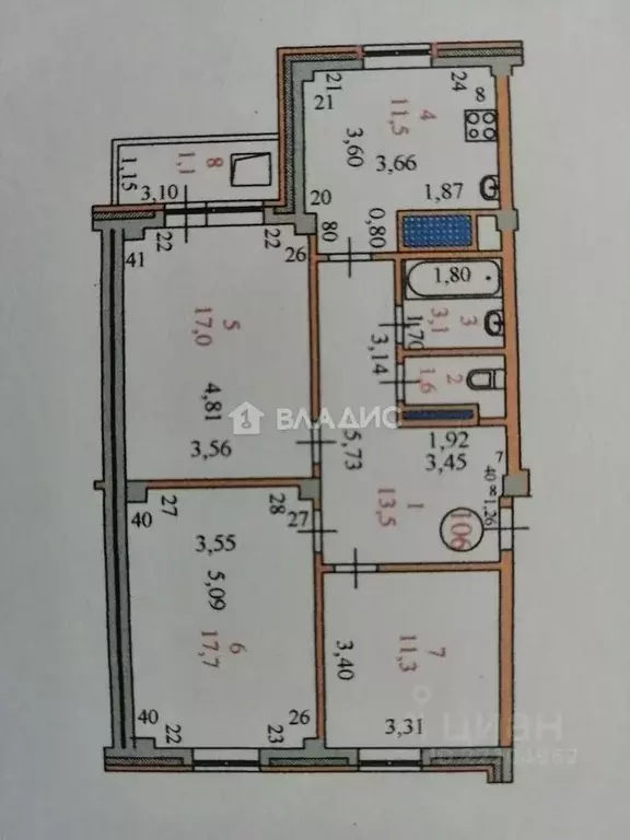 3-к кв. Марий Эл, Йошкар-Ола бул. Ураева, 5 (76.0 м) - Фото 1