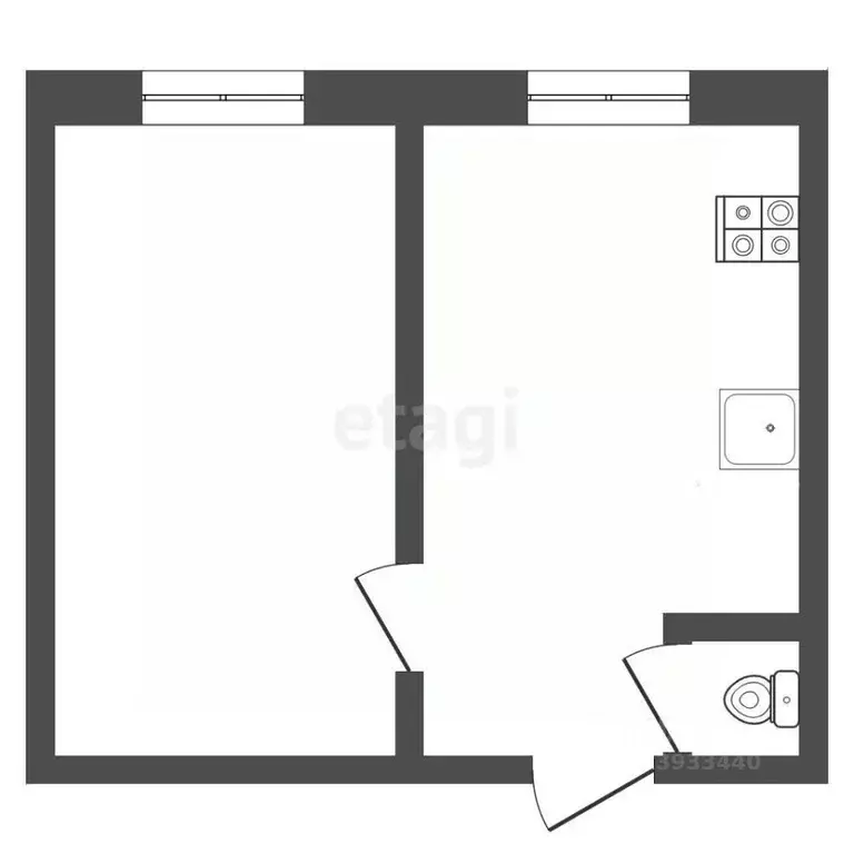 Комната Тюменская область, Тюмень ул. Декабристов, 148 (22.9 м) - Фото 2