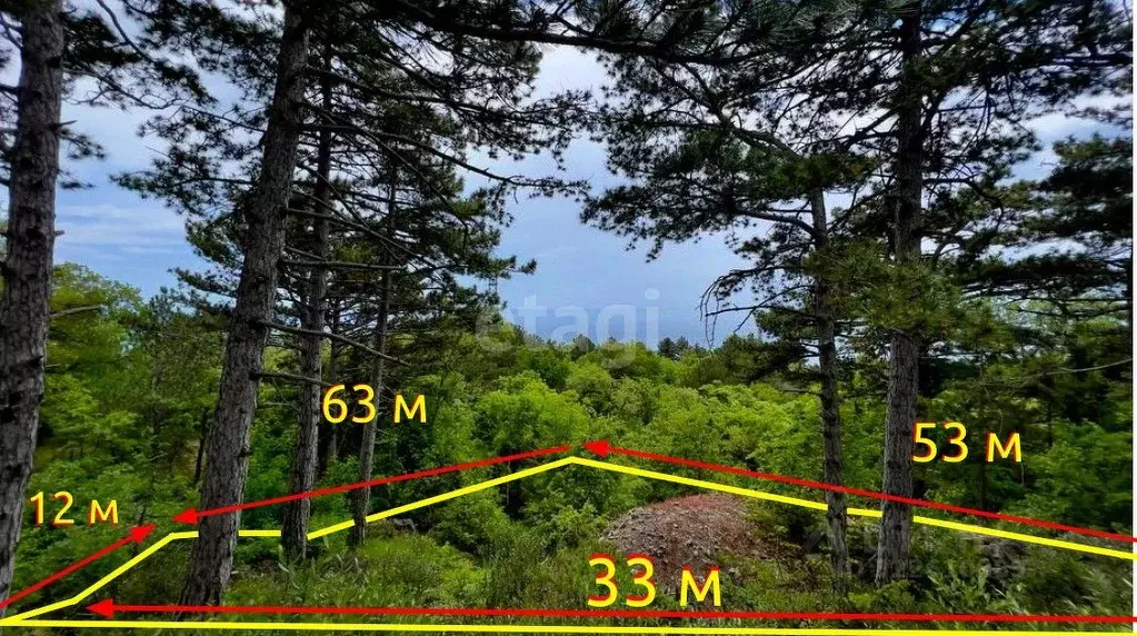 Участок в Крым, Ялта муниципальный округ, Кореиз пгт  (11.7 сот.) - Фото 1