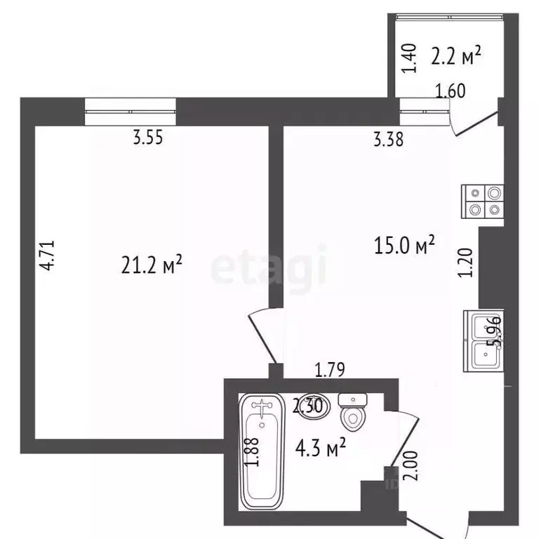 1-к кв. Краснодарский край, Геленджик Крымская ул., 19к6 (36.2 м) - Фото 1