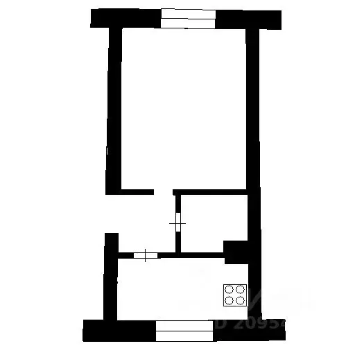 1-к кв. Тульская область, Тула 9 Мая ул., 20к2 (31.0 м) - Фото 1