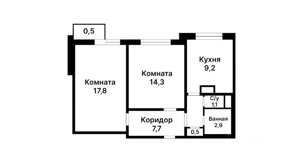 2-к кв. Москва ул. Адмирала Лазарева, 42К2 (55.2 м) - Фото 2
