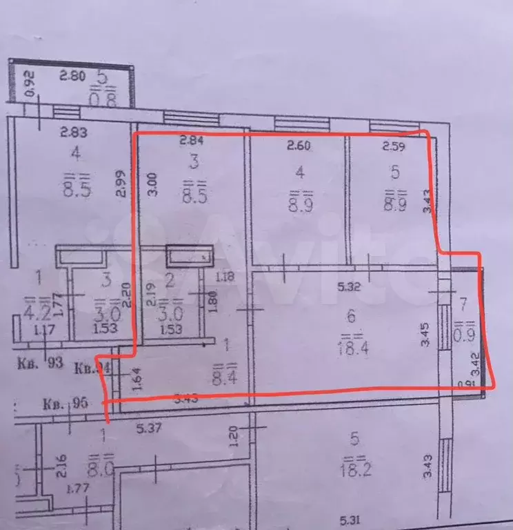 3-к. квартира, 59 м, 4/10 эт. - Фото 0