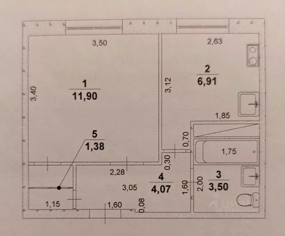1-к кв. Ульяновская область, Ульяновск ул. Артема, 17 (28.0 м) - Фото 2