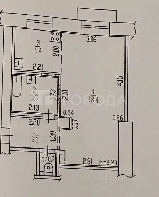 1-к кв. Алтайский край, Барнаул просп. Ленина, 85 (32.3 м) - Фото 2