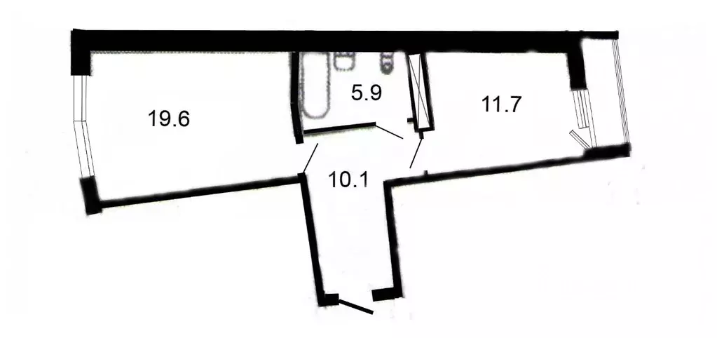 1-к кв. Санкт-Петербург ул. Маршала Казакова, 58с1 (49.5 м) - Фото 1