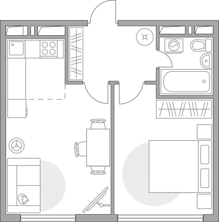 2-к кв. Московская область, Долгопрудный Гранитный мкр, Бригантина ... - Фото 1
