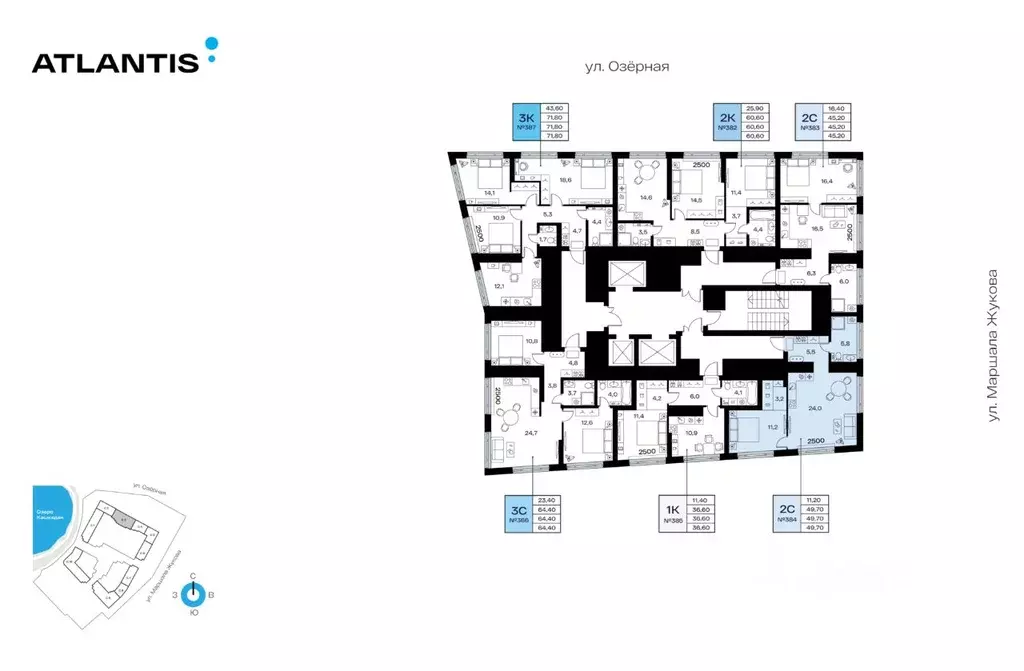 2-к кв. Башкортостан, Уфа Сипайлово жилрайон, Атлантис жилой комплекс ... - Фото 2