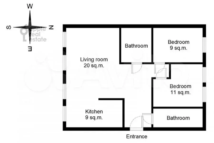 3-к. квартира, 78 м, 2/5 эт. - Фото 0