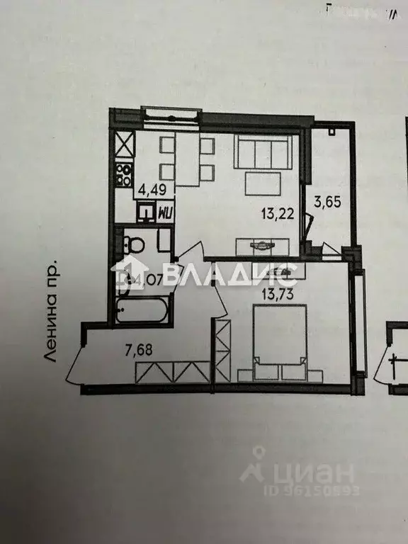 2-к кв. Карелия, Петрозаводск ул. Герцена, 26 (46.9 м) - Фото 2