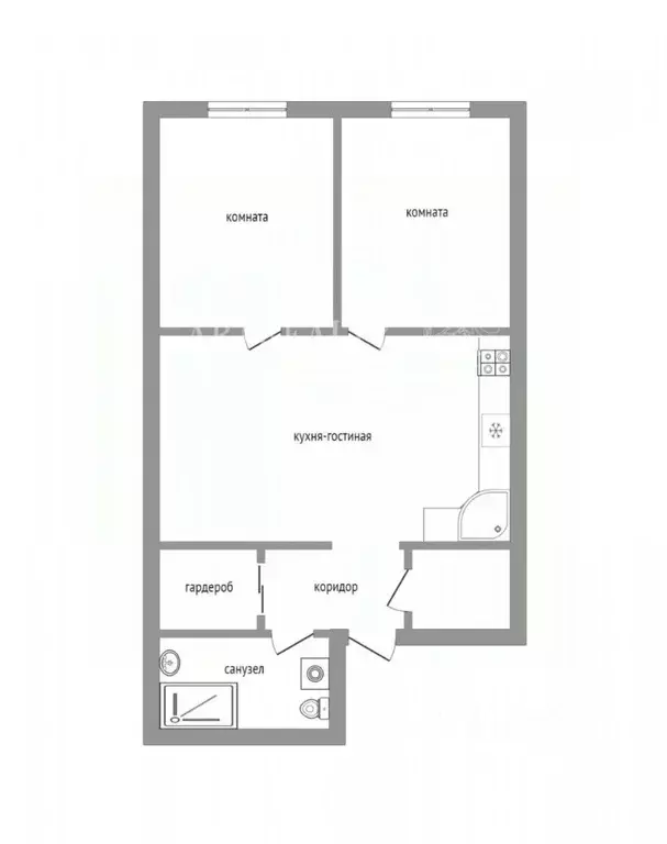 2-к кв. Москва ул. Летчика Осканова, 6 (52.5 м) - Фото 1