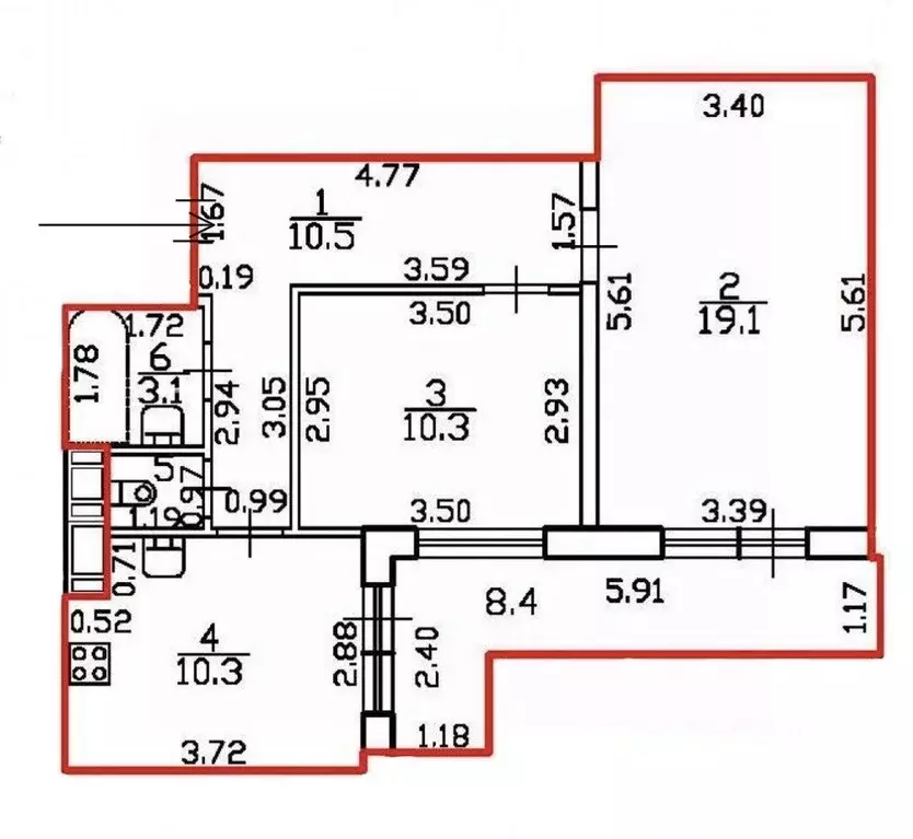 2-к кв. Санкт-Петербург, Санкт-Петербург, Сестрорецк ул. Гагаринская, ... - Фото 2