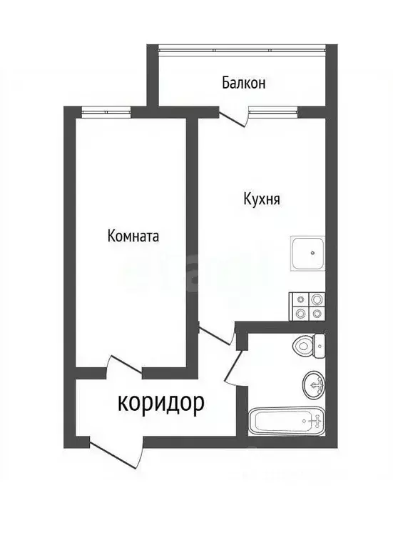 1-к кв. Ульяновская область, Ульяновск Камышинская ул., 66 (32.6 м) - Фото 2