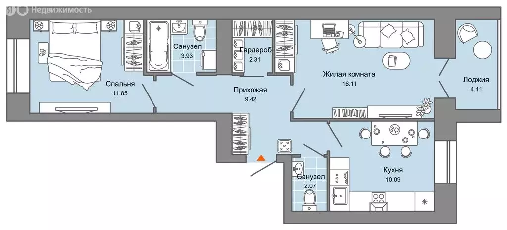 3-комнатная квартира: Ульяновск, проспект Авиастроителей, 22 (69 м) - Фото 0