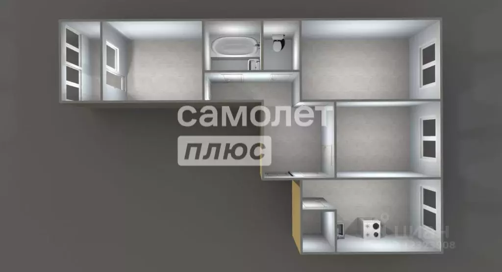 3-к кв. Московская область, Подольск Силикатная ул., 4 (63.0 м) - Фото 2