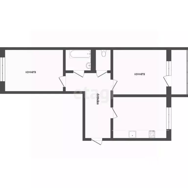 2-к кв. Бурятия, Улан-Удэ 140А мкр, 10Б (59.0 м) - Фото 2