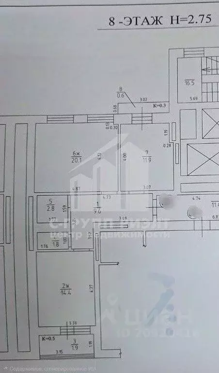 2-к кв. Калининградская область, Калининград Майский пер., 1 (63.0 м) - Фото 2