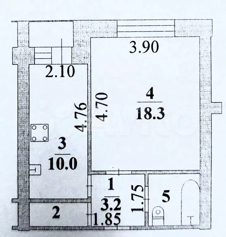 1-к. квартира, 36,5 м, 9/9 эт. - Фото 0