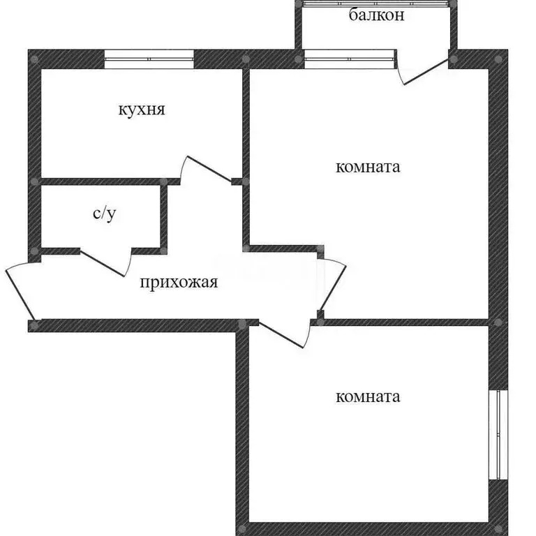 2-комнатная квартира: Кострома, улица Скворцова, 16 (42.6 м) - Фото 1