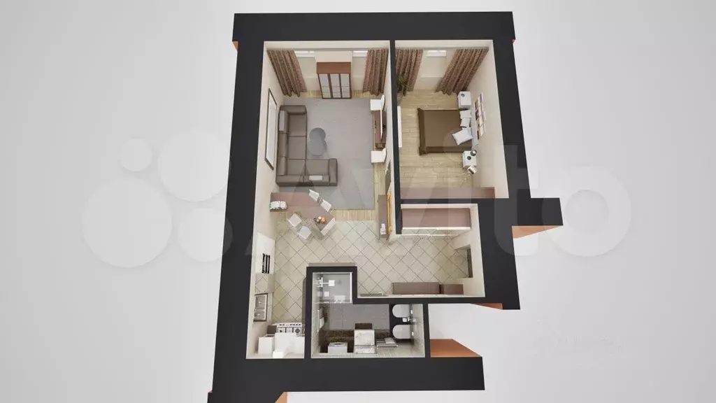 2-к. квартира, 60 м, 1/6 эт. - Фото 0