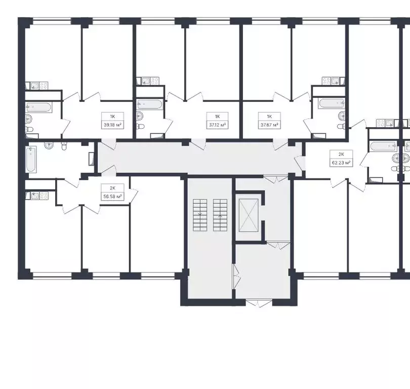 2-к кв. Ставропольский край, Ессентуки ул. Благодатная, 22к3 (56.58 м) - Фото 2