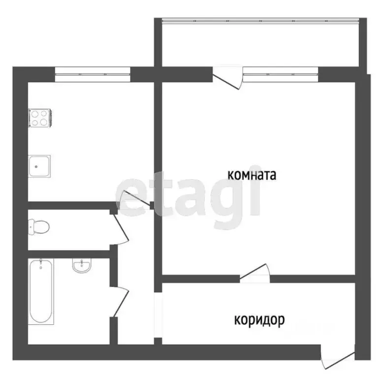 1-к кв. Челябинская область, Челябинск просп. Краснопольский, 46 (40.7 ... - Фото 1