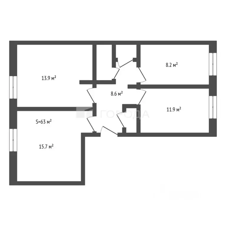 3-к кв. Алтайский край, Новоалтайск ул. Ударника, 16 (63.0 м) - Фото 2