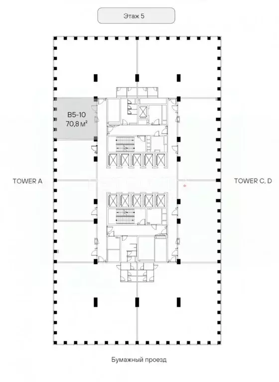 Офис в Москва Бумажный проезд, 19 (71 м) - Фото 2