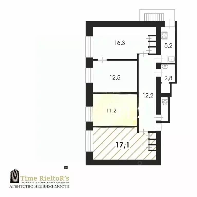 Комната Санкт-Петербург просп. Наставников, 46К2 (17.1 м) - Фото 2