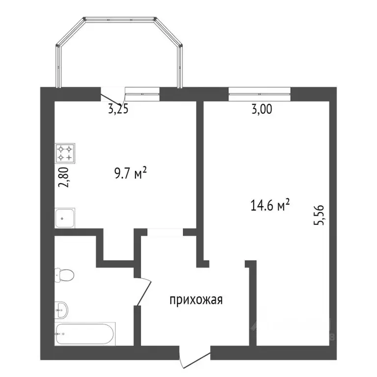 1-к кв. Омская область, Омск Городок Нефтяников мкр, ул. 4-я ... - Фото 1